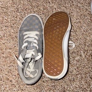 Vans Kids' Gray and White Checkered Sneakers